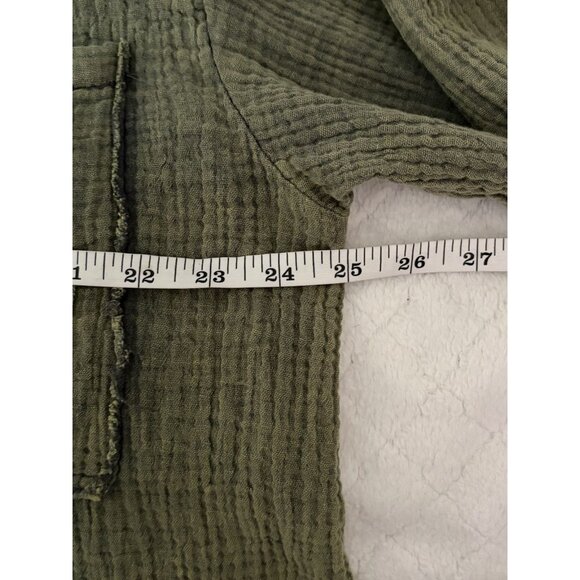 POL Anthropologie Gauzy Lace Button Up Shirt Shacket Boho Oversized Size Medium - Picture 6 of 8